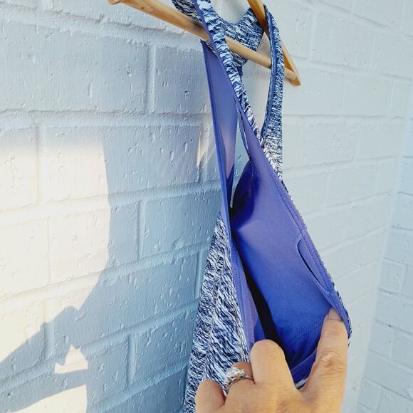 MPG Leisure Tennis Golf Dress Shelf Bra Halter Mesh Racer Back Athletic Sz:L - Picture 5 of 9